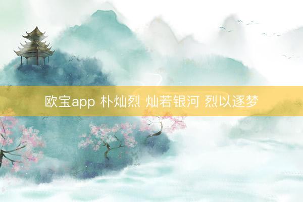 欧宝app 朴灿烈 灿若银河 烈以逐梦