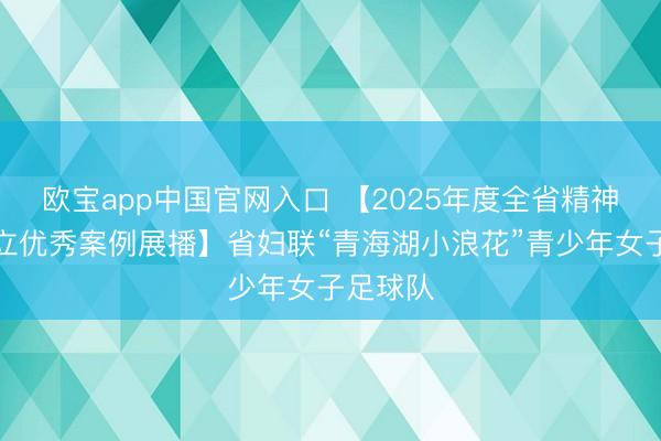 欧宝app中国官网入口 【2025年度全省精神娴雅树立优秀案例展播】省妇联“青海湖小浪花”青少年女子足球队