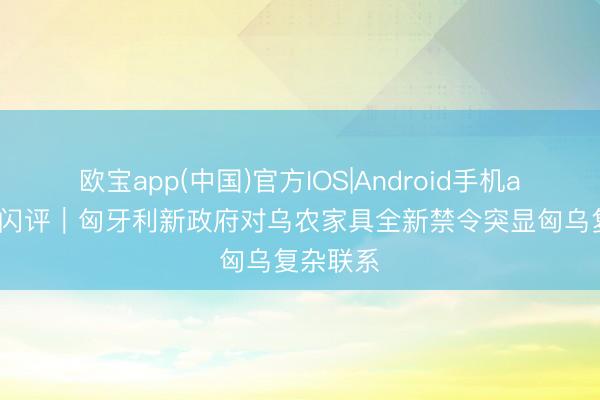 欧宝app(中国)官方IOS|Android手机app下载 闪评｜匈牙利新政府对乌农家具全新禁令突显匈乌复杂联系