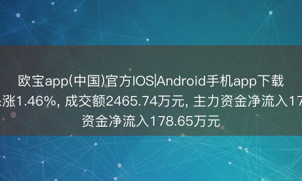 欧宝app(中国)官方IOS|Android手机app下载 中兰环保涨1.46%， 成交额2465.74万元， 主力资金净流入178.65万元