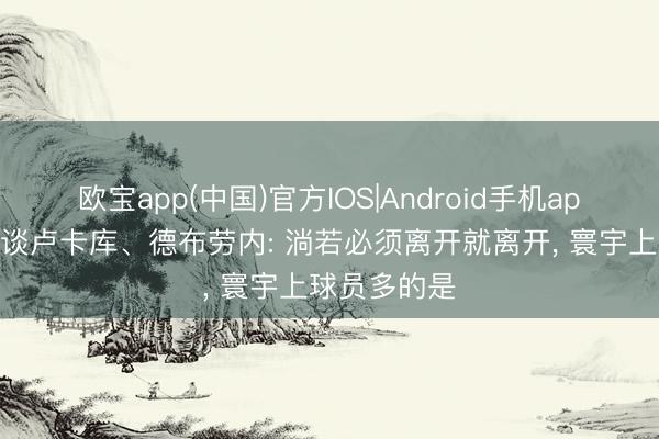 欧宝app(中国)官方IOS|Android手机app下载 德佬谈卢卡库、德布劳内: