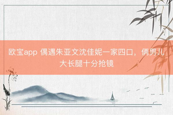 欧宝app 偶遇朱亚文沈佳妮一家四口,俩男儿大长腿十分抢镜