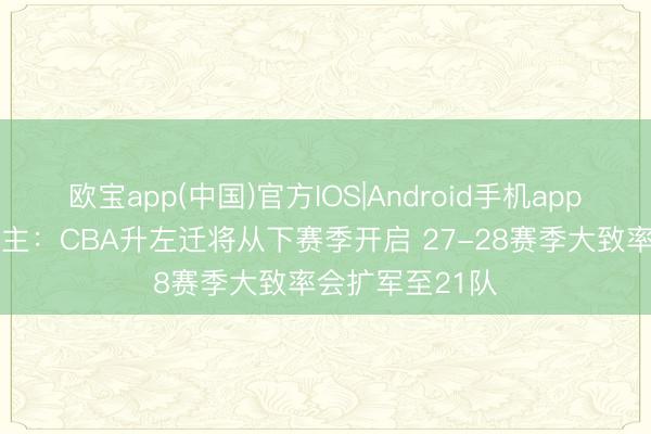 欧宝app(中国)官方IOS|Android手机app下载 媒体东谈主：CBA升左迁将从下赛季开启 27-28赛季大致率会扩军至21队